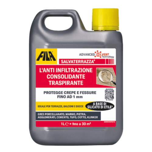 SALVATERRAZZA FILA Anti infiltrazione Consolidante Traspirante 1 litro 1 Salvaterrazza Fila